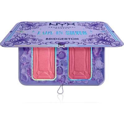 NYX Professional Makeup Bridgerton Royal Blush paleta fard de obraz culoare 02 Lady In Silver 2x5 g NYX Professional Makeup Bridgerton Royal Blush paleta fard de obraz culoare 02 Lady In Silver 2x5 g
