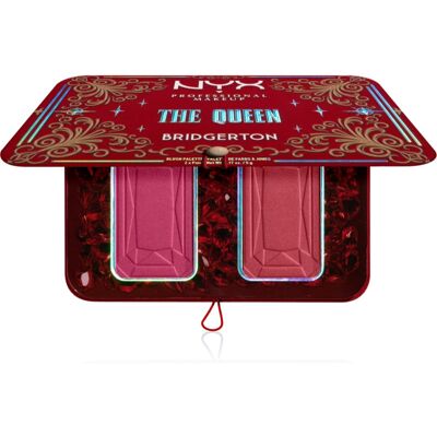 NYX Professional Makeup Bridgerton Royal Blush paleta fard de obraz culoare 03 The Queen 2x5 g NYX Professional Makeup Bridgerton Royal Blush paleta fard de obraz culoare 03 The Queen 2x5 g