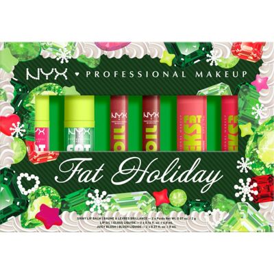 NYX Professional Makeup Xmas Fat Holiday set cadou de buze 6 buc NYX Professional Makeup Xmas Fat Holiday set cadou de buze 6 buc