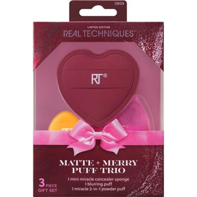 Real Techniques Matte + Merry Puff Trio set aplicatoare Real Techniques Matte + Merry Puff Trio set aplicatoare