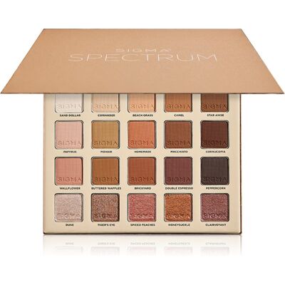 Paleta de Farduri Spectrum de la Sigma Beauty - 20 Nuante Neutre pentru Zi și Noapte Paleta de Farduri Spectrum de la Sigma Beauty - 20 Nuante Neutre pentru Zi și Noapte