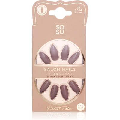 SOSU Cosmetics Unghii false Nudist - Stiletto, Lucioase, Lungime medie SOSU Cosmetics Unghii false Nudist - Stiletto, Lucioase, Lungime medie