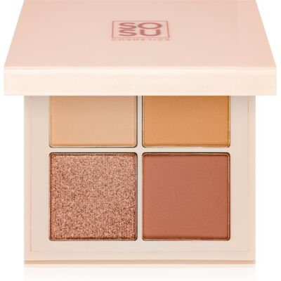 SOSU Cosmetics Eyeshadow Quad paletă cu farduri de ochi culoare Nude 4.8 g SOSU Cosmetics Eyeshadow Quad paletă cu farduri de ochi culoare Nude 4.8 g