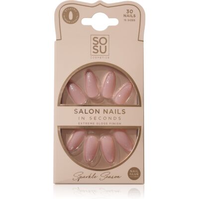 SOSU Cosmetics Salon Nails unghii artificiale culoare Sparkle Season 30 buc SOSU Cosmetics Salon Nails unghii artificiale culoare Sparkle Season 30 buc
