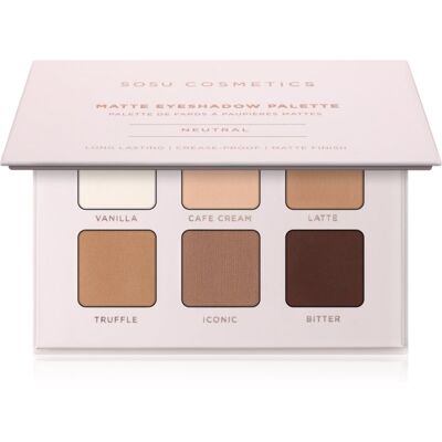 SOSU Cosmetics Matte Eyeshadow Palette paletă cu farduri de ochi culoare Neutral 6x1.3 g SOSU Cosmetics Matte Eyeshadow Palette paletă cu farduri de ochi culoare Neutral 6x1.3 g