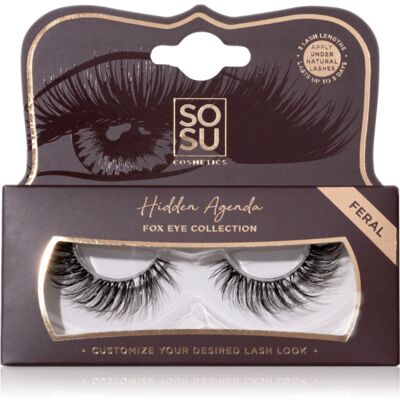 SOSU Cosmetics Hidden Agenda Fox Eye Collection gene false culoare Feral 1 buc SOSU Cosmetics Hidden Agenda Fox Eye Collection gene false culoare Feral 1 buc