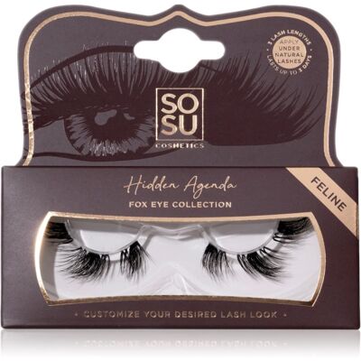SOSU Cosmetics Hidden Agenda Fox Eye Collection gene false culoare Feline 1 buc SOSU Cosmetics Hidden Agenda Fox Eye Collection gene false culoare Feline 1 buc