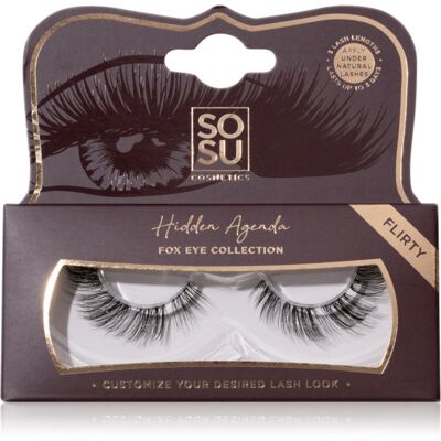 SOSU Cosmetics Hidden Agenda Fox Eye Collection gene false culoare Flirty 1 buc SOSU Cosmetics Hidden Agenda Fox Eye Collection gene false culoare Flirty 1 buc