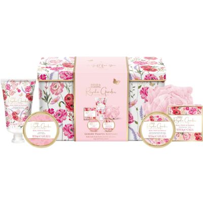 Baylis & Harding Royale Garden Rose, Poppy & Vanilla set cadou cutie de metal Baylis & Harding Royale Garden Rose, Poppy & Vanilla set cadou cutie de metal