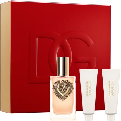 Dolce&Gabbana Devotion Eau de Parfum Trio Gift Set set cadou pentru femei Dolce&Gabbana Devotion Eau de Parfum Trio Gift Set set cadou pentru femei