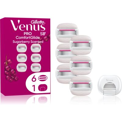 Gillette Venus PRO ComfortGlide Sugarberry rezerva Lama + capac de protecție 6 buc Gillette Venus PRO ComfortGlide Sugarberry rezerva Lama + capac de protecție 6 buc