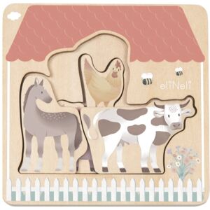 eliNeli Wooden Puzzle Farm puzzle din lemn 12m+ 7 buc eliNeli Wooden Puzzle Farm puzzle din lemn 12m+ 7 buc