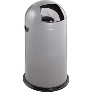 VAR Coș de gunoi cu capac rabatabil, volum 40 l, înălțime 740 mm, argintiu