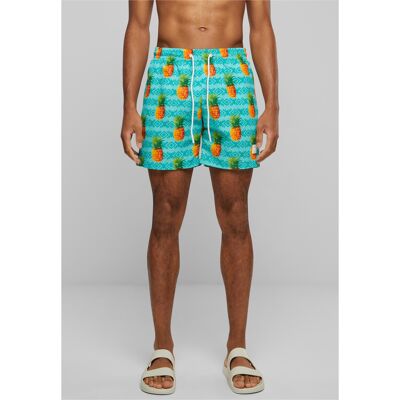 Urban Classics PatternSwim Shorts Ananas Aop turcoaz L male Urban Classics PatternSwim Shorts Ananas Aop turcoaz L male