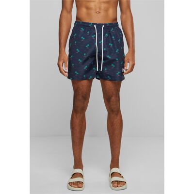 Urban Classics Swimming shorts pattern island aop negru XXL male Urban Classics Swimming shorts pattern island aop negru XXL male