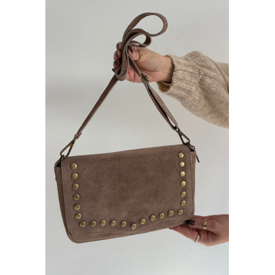Geantă de mână Boto din piele întoarsă cu nituri bej crem One size unisex Geantă de mână Boto din piele întoarsă cu nituri bej crem One size unisex