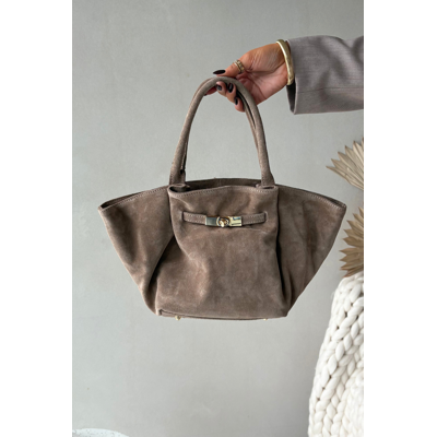 Geantă de mână din piele întoarsă Boto bej crem One size unisex Geantă de mână din piele întoarsă Boto bej crem One size unisex