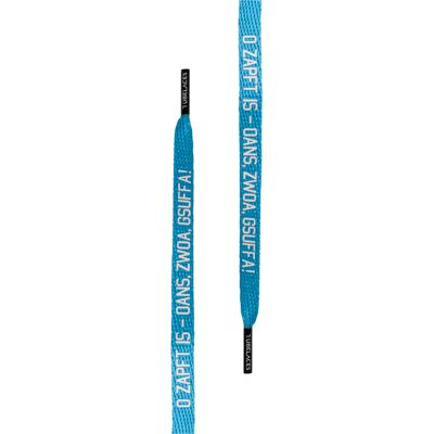 TUBELACES White Flat BavariaPack Laces (Pack of 5 pcs.) O'zapft is/blue albastru 130 cm unisex TUBELACES White Flat BavariaPack Laces (Pack of 5 pcs.) O'zapft is/blue albastru 130 cm unisex