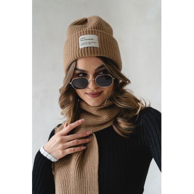 Pălărie Ander PURO CAMEL din cașmir crem One size female Pălărie Ander PURO CAMEL din cașmir crem One size female