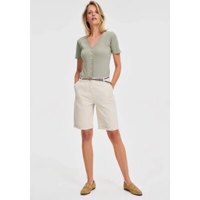 Marisse Beige Cotton Shorts With A Belt maro 38 Marisse Beige Cotton Shorts With A Belt maro 38