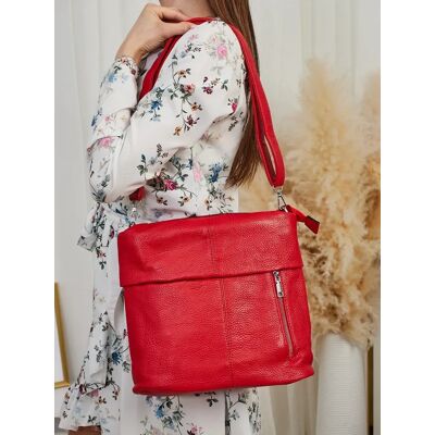 Resti Small women's messenger bag made of eco-leather Beys RED rosu One size unisex Resti Small women's messenger bag made of eco-leather Beys RED rosu One size unisex