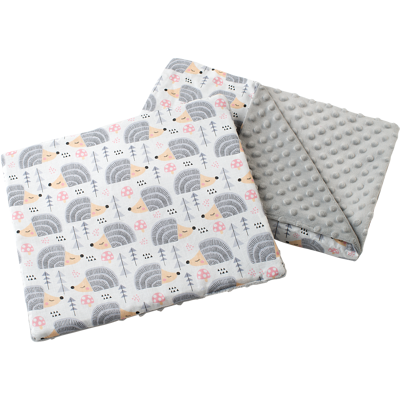 Medi Partners Quilt 55x75 + pillow 35x30 cotton + minky – Gray Hedgehogs + gray minky gri 75x55 unisex Medi Partners Quilt 55x75 + pillow 35x30 cotton + minky – Gray Hedgehogs + gray minky gri 75x55 unisex