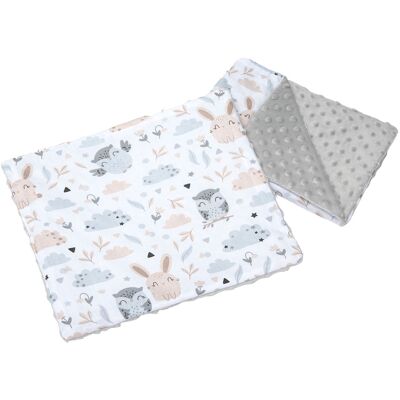 Medi Partners Quilt 55x75 + pillow 35x30 cotton + minky – Polana + gray Minky alb 75x55 unisex Medi Partners Quilt 55x75 + pillow 35x30 cotton + minky – Polana + gray Minky alb 75x55 unisex