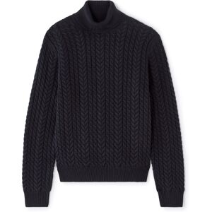 Pulover albastru închis pentru bărbați cu guler înalt Celio negru XL male Pulover albastru închis pentru bărbați cu guler înalt Celio negru XL male