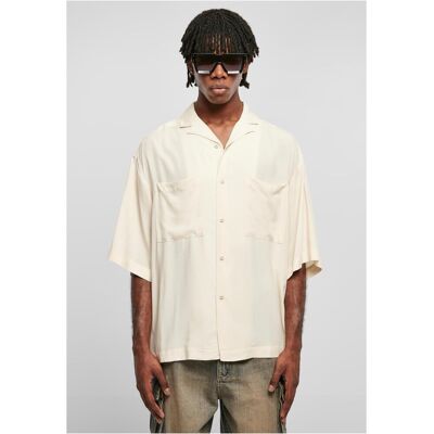 Urban Classics Oversized Resort Shirt whitesand alb XL male Urban Classics Oversized Resort Shirt whitesand alb XL male