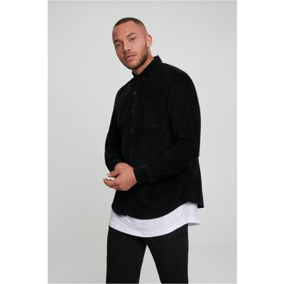 Urban Classics Corduroy Shirt negru negru M male Urban Classics Corduroy Shirt negru negru M male