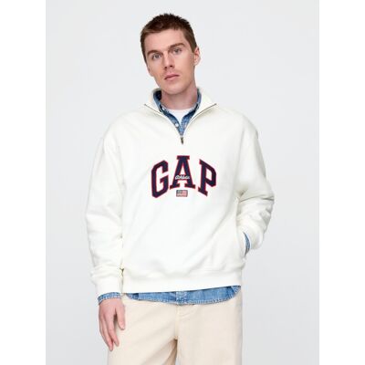 GAP Oversize sweatshirt with logo - Men's alb XL male GAP Oversize sweatshirt with logo - Men's alb XL male