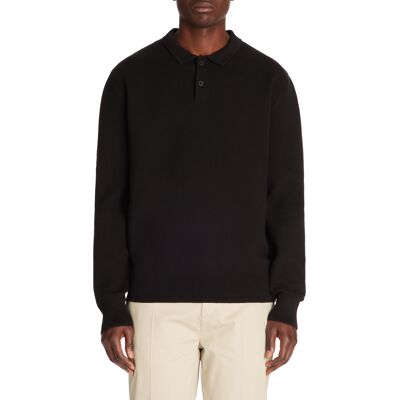 Celio Jepoclo Long Sleeve Polo Shirt - Mens negru XL male Celio Jepoclo Long Sleeve Polo Shirt - Mens negru XL male