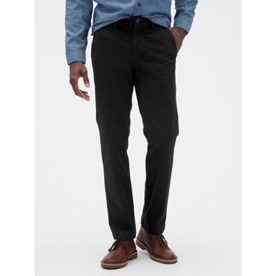 GAP Kalhoty kaki esențiale în potrivire dreaptă cu Flex negru 33X32 male GAP Kalhoty kaki esențiale în potrivire dreaptă cu Flex negru 33X32 male