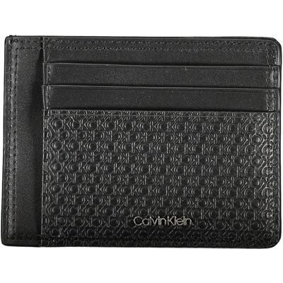 Calvin Klein CK Monogram Suport pentru carduri - Piele, Negru Calvin Klein CK Monogram Suport pentru carduri - Piele, Negru