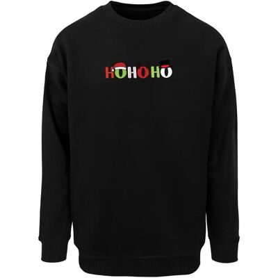 Merchcode Pulover negru de Crăciun Ho Ho Ho negru M male Merchcode Pulover negru de Crăciun Ho Ho Ho negru M male