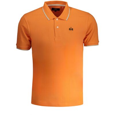Tricou polo portocaliu pentru bărbați LA MARTINA portocaliu S male Tricou polo portocaliu pentru bărbați LA MARTINA portocaliu S male