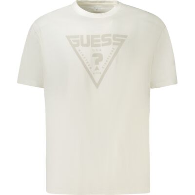 GUESS JEANS Tricou GUESS cu mânecă scurtă pentru bărbați crem S male GUESS JEANS Tricou GUESS cu mânecă scurtă pentru bărbați crem S male