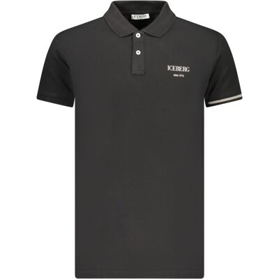 Tricou polo Iceberg negru pentru bărbați Other XL male Tricou polo Iceberg negru pentru bărbați Other XL male