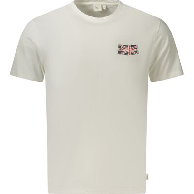 PEPE JEANS MEN'S SHORT-SLEEVED T-SHIRT WHITE crem L male PEPE JEANS MEN'S SHORT-SLEEVED T-SHIRT WHITE crem L male