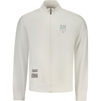 ACCADEMIA MILITARE Hanorac alb cu fermoar pentru bărbați Other 3XL male ACCADEMIA MILITARE Hanorac alb cu fermoar pentru bărbați Other 3XL male