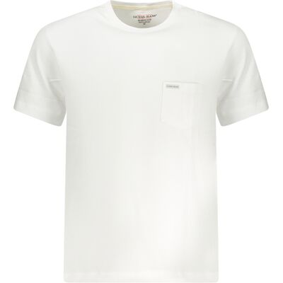 Tricou GUESS JEANS cu mânecă scurtă pentru bărbați - alb alb XL male Tricou GUESS JEANS cu mânecă scurtă pentru bărbați - alb alb XL male