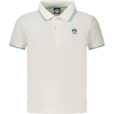 Tricou polo alb pentru copii North Sails crem 10A male Tricou polo alb pentru copii North Sails crem 10A male