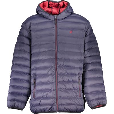 U.S. GRAND Jachetă matlasată albastră pentru bărbați cu glugă albastru 3XL male U.S. GRAND Jachetă matlasată albastră pentru bărbați cu glugă albastru 3XL male