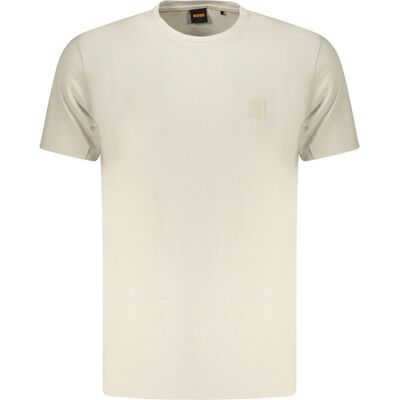Tricou BOSS bărbătesc cu mânecă scurtă bej crem M male Tricou BOSS bărbătesc cu mânecă scurtă bej crem M male