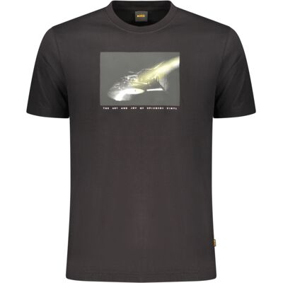 Boss Tricou bărbătesc cu mânecă scurtă negru XXL male Boss Tricou bărbătesc cu mânecă scurtă negru XXL male