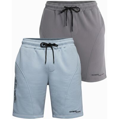 Set de două pantaloni de trening bărbătești în nuanțe de ombre gri XXL male Set de două pantaloni de trening bărbătești în nuanțe de ombre gri XXL male