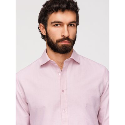 Cămașă Oxford din bumbac pastel ombre pentru bărbați roz L male Cămașă Oxford din bumbac pastel ombre pentru bărbați roz L male