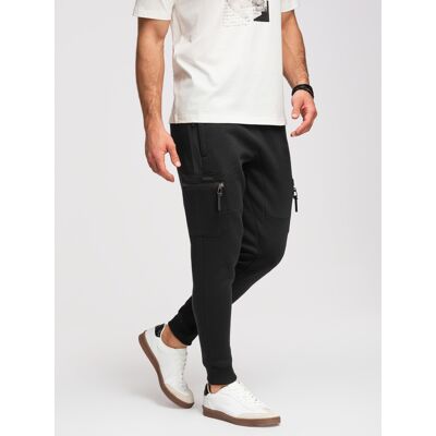 Pantaloni de trening pentru bărbați cu buzunare Ombre negru XXL male Pantaloni de trening pentru bărbați cu buzunare Ombre negru XXL male
