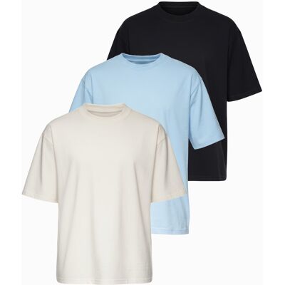 Set tricouri ombre, 3 piese negru XXL male Set tricouri ombre, 3 piese negru XXL male