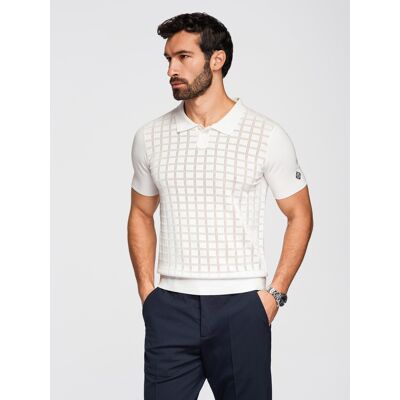 Tricou polo bărbătesc din viscoză Ombre - alb albastru XXL male Tricou polo bărbătesc din viscoză Ombre - alb albastru XXL male